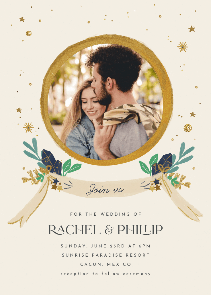 Around stars - wedding invitation