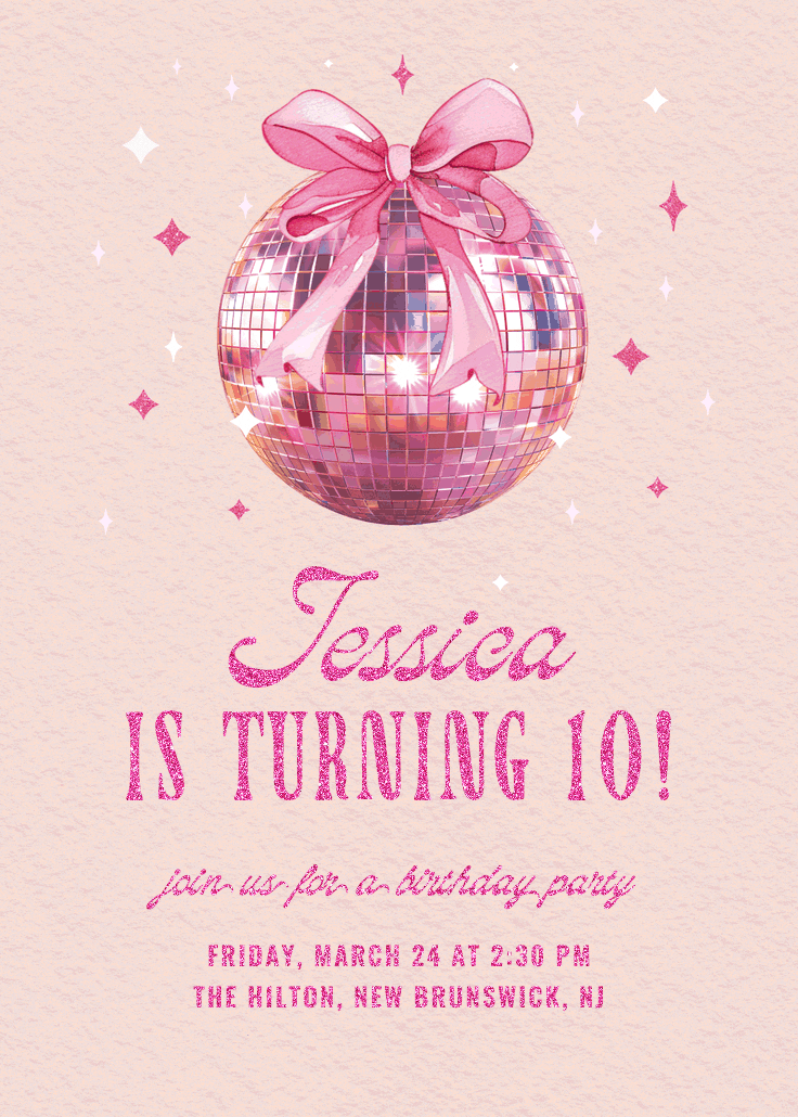 Shine on - birthday invitation