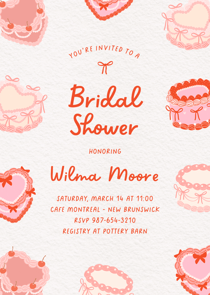 Sugary sweet - bridal shower invitation