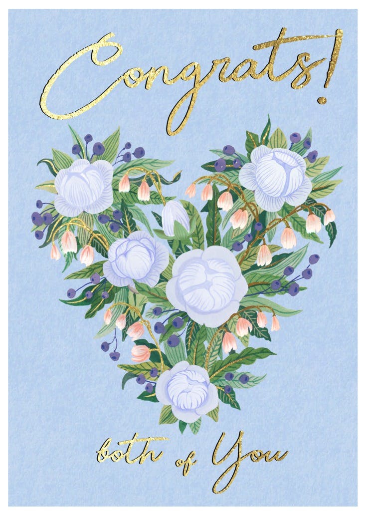 Both of you - wedding congratulations card