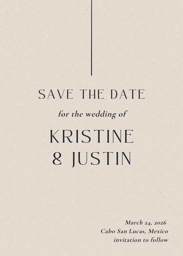Corporate sleek - save the date card