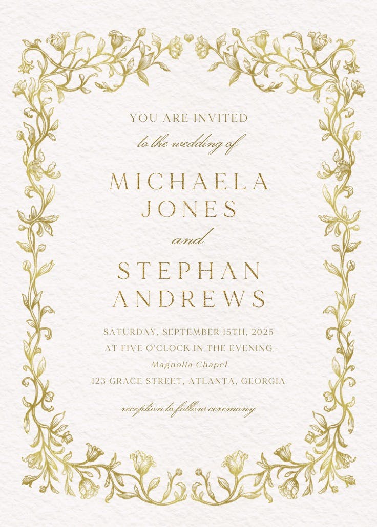 Etched deco - wedding invitation