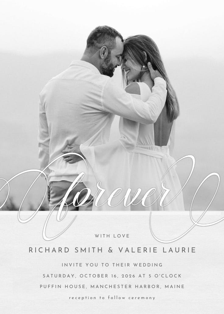 Forever - wedding invitation