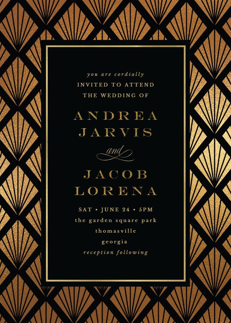 Geometric shells - wedding invitation