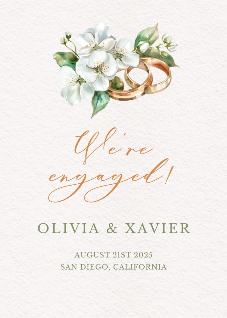 Interwoven rings - engagement announcement