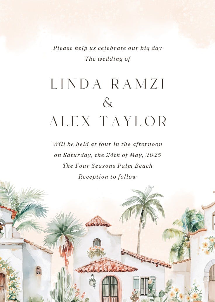 Mexican dream - wedding invitation