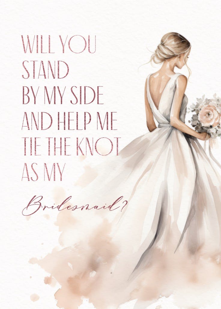 Nearly mrs - bridesmaid card