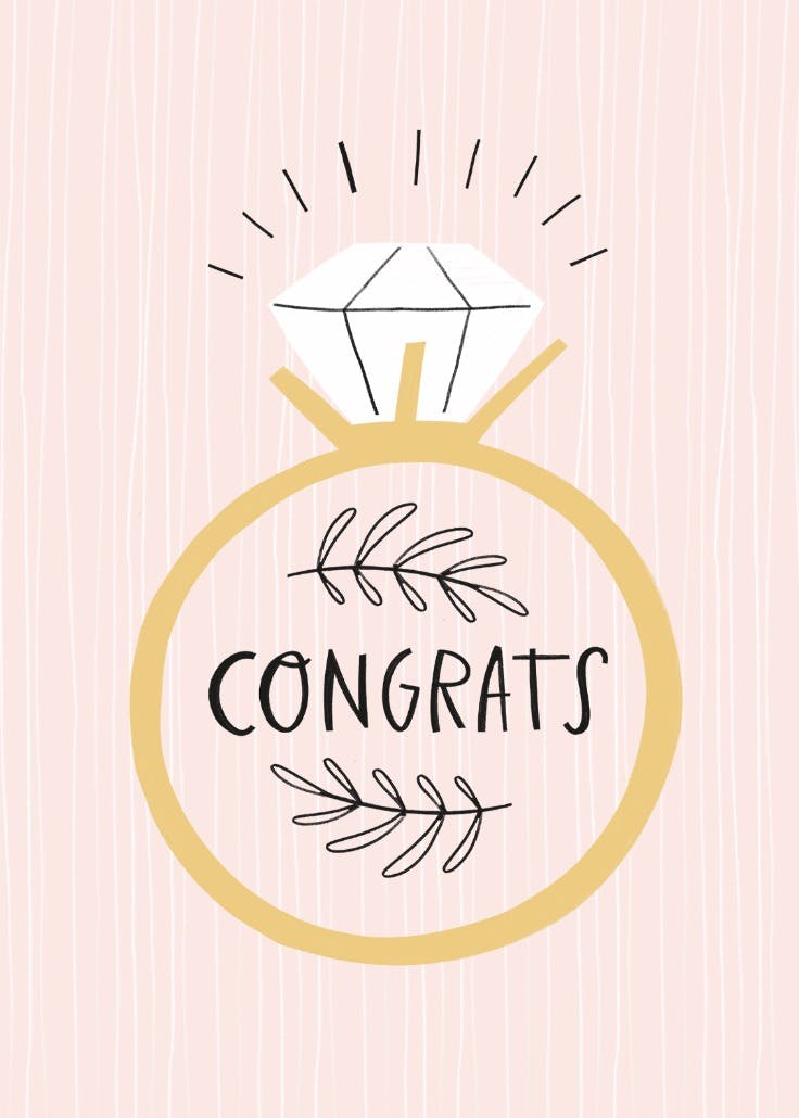 Nice ring to it - engagement congratulations card