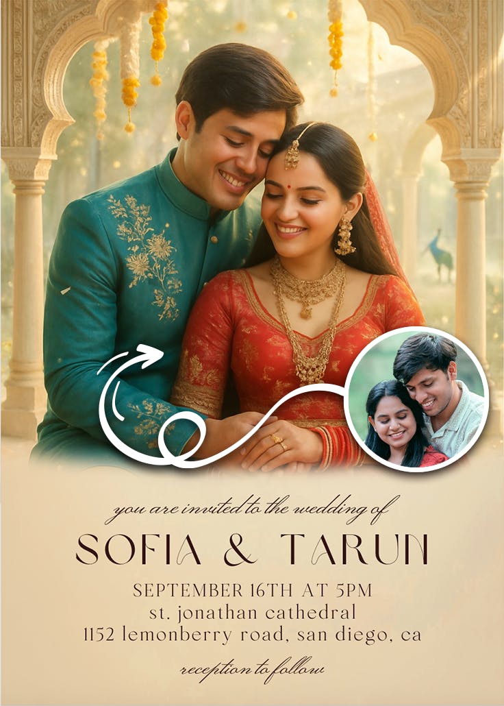 Royal beginnings - wedding invitation