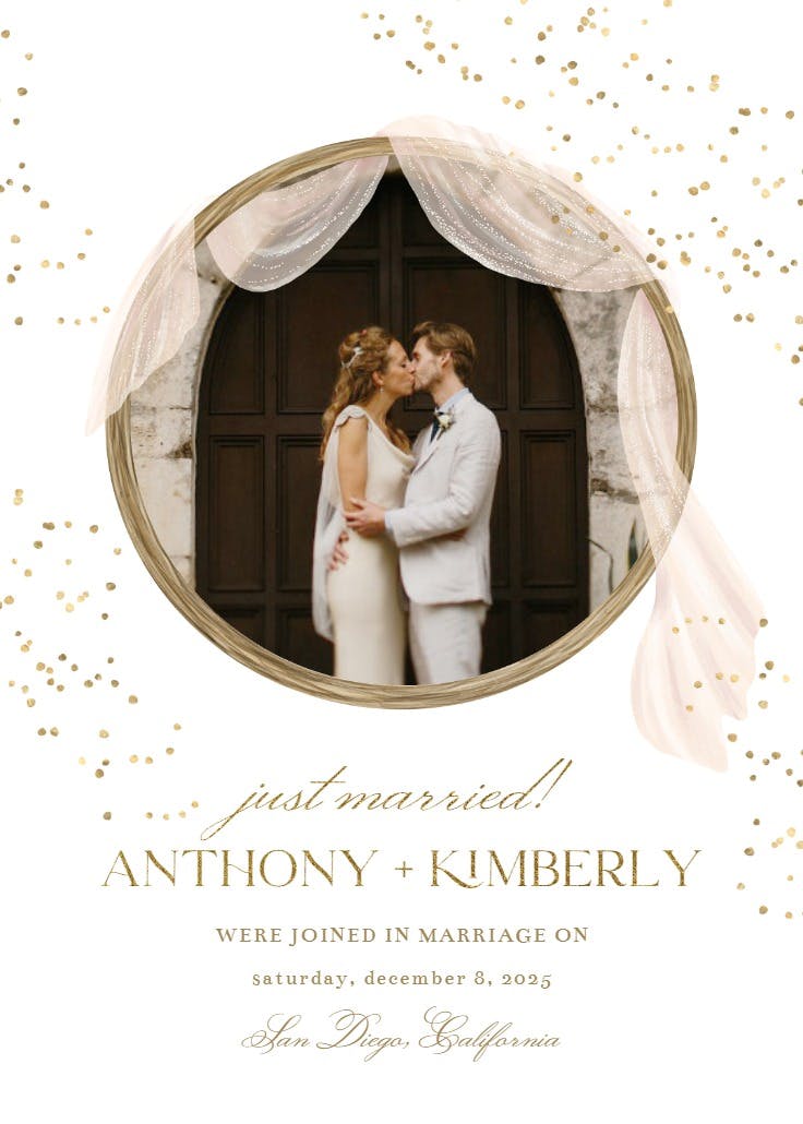 The veil - wedding announcement