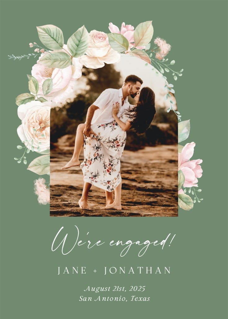 Whispering blooms - engagement announcement