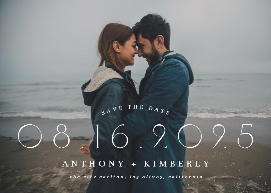 Whole photo - save the date card